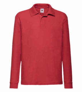 POLO PIQUE' BAMBINO MANICA LUNGA 65%POL. 35% COT. 180 GR.