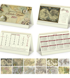 CALENDARIO DA TAVOLO ALMANACCO "ANTICHE MAPPE" 19x14,5 cm