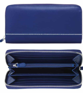 SWAROVSKI PORTAFOGLIO DONNA COLORE BLU cm 10,3x20,5x2,5